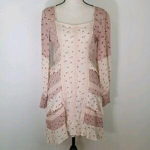 ANTHROPOLOGIE SEEN WORN KEPT Pink Astor Dress Size S